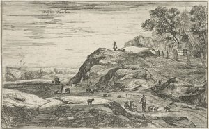 Cara fuera de Haarlem Buyten Haerlem (título sobre el objeto) Paisajes en el norte de los Países Bajos (Roelant Roghman) (título de la serie) de Roelant Roghman