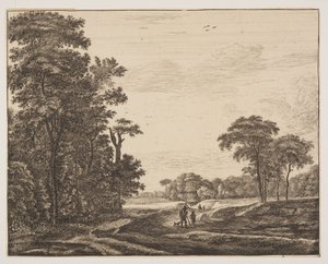Lámina 2, de Seis vistas en el bosque de La Haya de Roelant Roghman