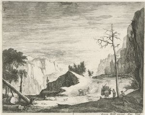 Camino en un paisaje de montaña Paisajes tiroleses (título de la serie) de Roelant Roghman