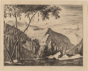 Paisaje Rocoso con Cruz: pl.5 de Roelant Roghman and Melchior Küsel