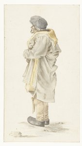Hombre de pie con un abrigo de pieles de Roelant Savery