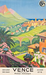 Cartel anunciador de Vence de Roger Broders