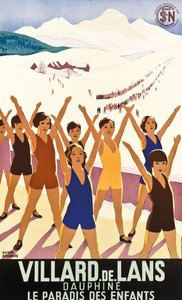 Cartel publicitario de Villard-de-Lans de Roger Broders