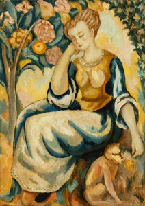 Dama con un mono, c.1917