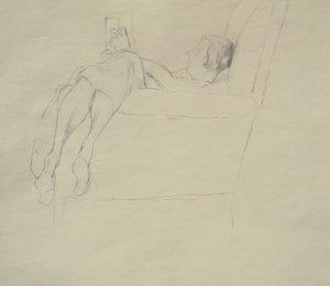 Nina Hamnett leyendo de Roger Eliot Fry