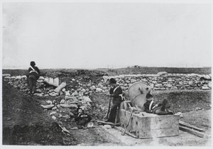 Un día tranquilo en la Batería de Morteros, Crimea de Roger Fenton