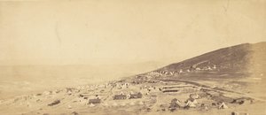 Campamento del 4º de Dragones Ligeros, Cuartel de Oficiales. de Roger Fenton