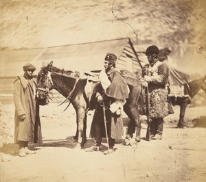 Capitán Burnaby, Granaderos de la Guardia y sirviente nubio de Roger Fenton