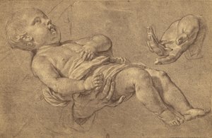 [Dibujo de un bebé y dos manos adultas de Philippe de Campaigne]. de Roger Fenton