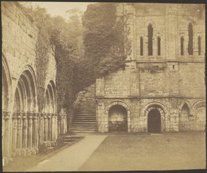 Abadía de Fountains, esquina sureste del claustro de Roger Fenton