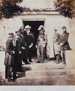 Grupo en el cuartel general, de un álbum de 52 fotografías asociadas con la Guerra de Crimea, 1855 de Roger Fenton