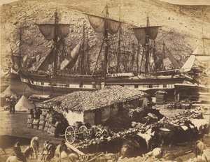 Puerto de Balaklava, el muelle del ganado de Roger Fenton