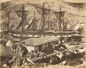 Puerto de Balaclava, el muelle para ganado de Roger Fenton