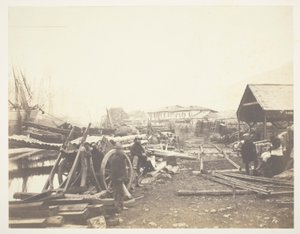 Desembarcadero, almacenes ferroviarios, Balaklava de Roger Fenton