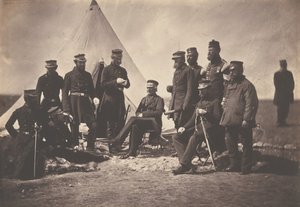 Teniente General Sir J. L. Pennefather y su Estado Mayor, 1855 de Roger Fenton