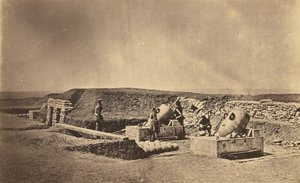 Baterías de morteros frente a Picquet House, División Ligera de Roger Fenton