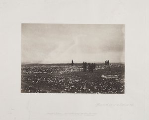 Oficiales en la vigilancia en la colina de Cathcart, 1855