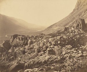 Rocas en la cabecera de Glyn Francon. de Roger Fenton
