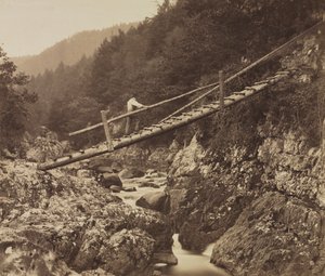El Puente de los Mineros, en el Llugwy, Gales del Norte, 1857 de Roger Fenton