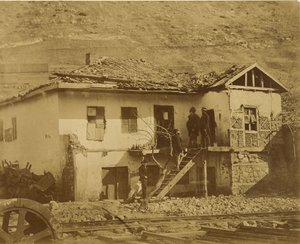 La antigua oficina de correos de Balaklava. de Roger Fenton