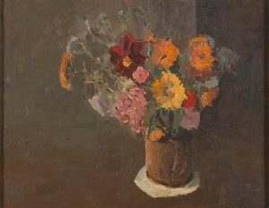 Naturaleza muerta (margaritas de San Miguel en una jarra) de Roger Fry