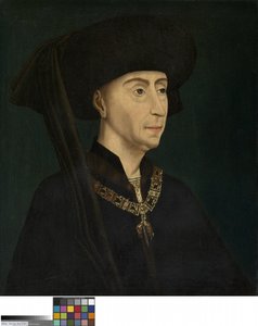 Retrato de Felipe el Bueno (óleo sobre tabla) de Rogier van der (after) Weyden