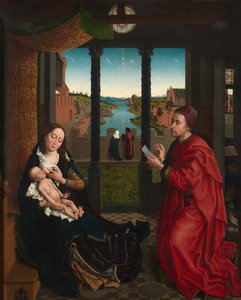 San Lucas dibujando el retrato de la Virgen (óleo sobre tabla)
