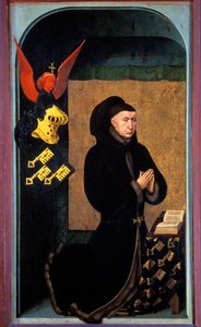 Retrato de Nicolas Rolin (1376-1461) Canciller de Borgoña y fundador de los Hospices de Beaune en 1443 (detalle)