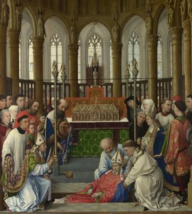 La exhumación de San Huberto, 1430s