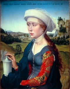 Tríptico de la familia Braque: Representación de Santa María Magdalena (panel derecho del tríptico Braque) de Rogier van der Weyden