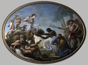 Oriente ofrece sus riquezas a Britannia de Roma Spiridione