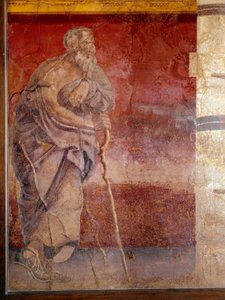 Un filósofo, detalle (fresco)