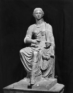 Agripina la Menor (15-59 d.C.) con su hijo Nerón (37-68 d.C.) de Roman