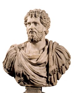 Arte de Roma: Busto del Emperador Romano Septimio Severo (emperador 193 - 211 d.C.)
