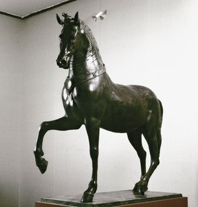 Arte romano: estatua de caballo (Escultura de caballo) Escultura del siglo I (bronce) de Roman