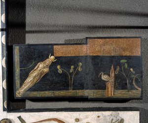 Fragmentos de mosaico firmados por Harakliton de Roma, siglo II d.C., Roma de Roman