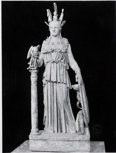 Atenea Partenos, copia de un original del siglo V por Fidias de Roman