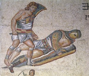 Batalla entre Gladiadores (detalle) de Roman