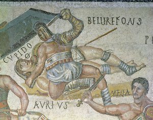 Batalla entre gladiadores, (detalle) de Roman