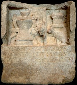 Estela funeraria del panadero Marcus Careieus Assia de Roman