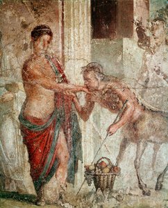 Centauro durante la boda de Pélope e Hipodamía (fresco) de Roman