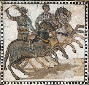 Escena de circo en la antigua Roma de Roman