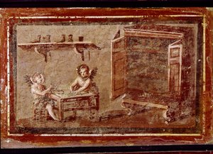 Cupidos zapateros (fresco) de Roman