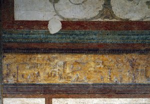Detalle de un friso del tablinum, 40-20 a.C. (fresco)