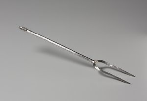 Tenedor con remate de cabeza de mula, 375-425 de Roman