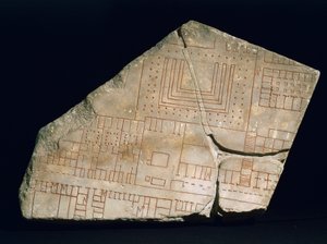 Fragmento de Forma Urbis Severiana, siglo III (mármol) de Roman