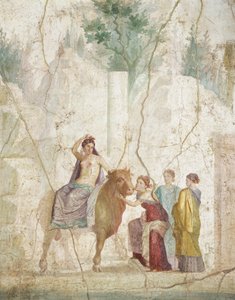 Fresco que representa el Rapto de Europa, de Pompeya, Civilización Romana