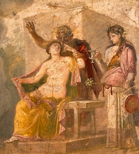 Fresco con un tema erótico que representa una escena dionisíaca, de Pompeya (Lista del Patrimonio Mundial de la UNESCO) de Roman
