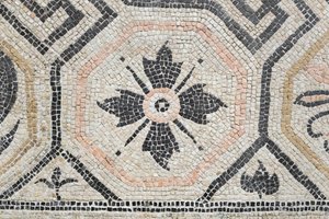Motivo geométrico de la domus de Via san Rocchino, siglo II d.C. (mosaico) de Roman