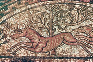 Pavimento de Hinton St. Mary (detalle) c.350 d.C. de Roman